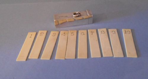 antique solid silver edwardian 10 peg shooting butt marker - CATEGORY: ANTIQUE SILVER - DATED EDWARDIAN