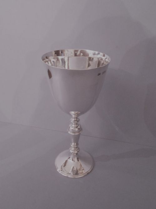 HEAVY SOLID SILVER CHALICEGOBLETTROPHYCUP MAPPIN WEBB - ADDITIONAL PHOTO 3