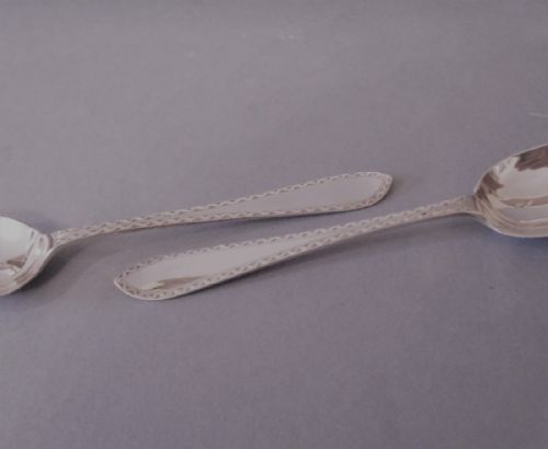 CASED SET OF 12 EDWARDIAN SILVER TEASPOONS AND TONGS - ADDITIONAL PHOTO 3