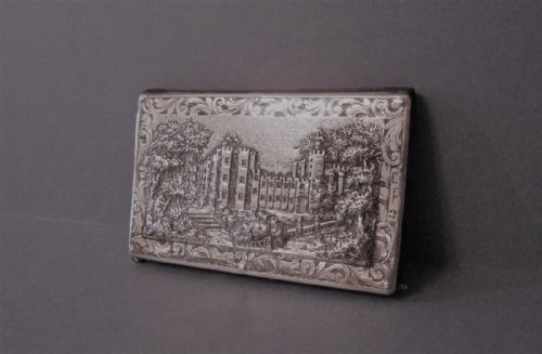ANTIQUE SILVER DOUBLE CASTLE TOP AIDEMEMOIRE NATHANIAL MILLS - ADDITIONAL PHOTO 2