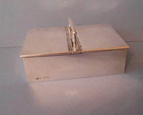 solid silver partners cigarcigarette box 1922 - CATEGORY: ANTIQUE SILVER - DATED 1920