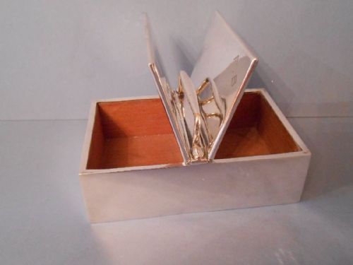 SOLID SILVER PARTNERS CIGARCIGARETTE BOX 1922 - ADDITIONAL PHOTO 3