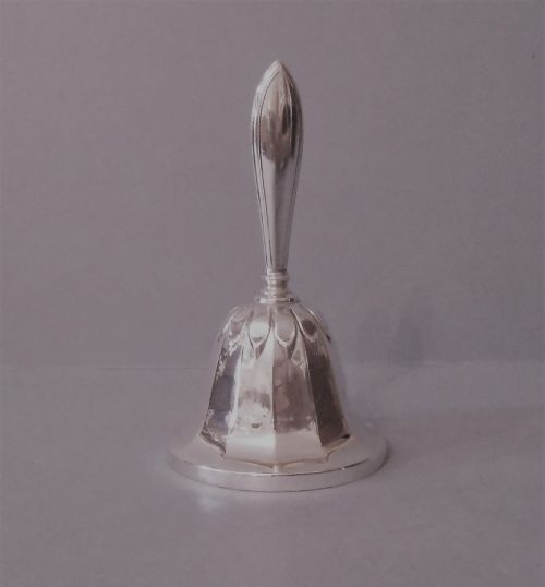ANTIQUE SOLID SILVER TABLE BELL 1924 - ADDITIONAL PHOTO 1