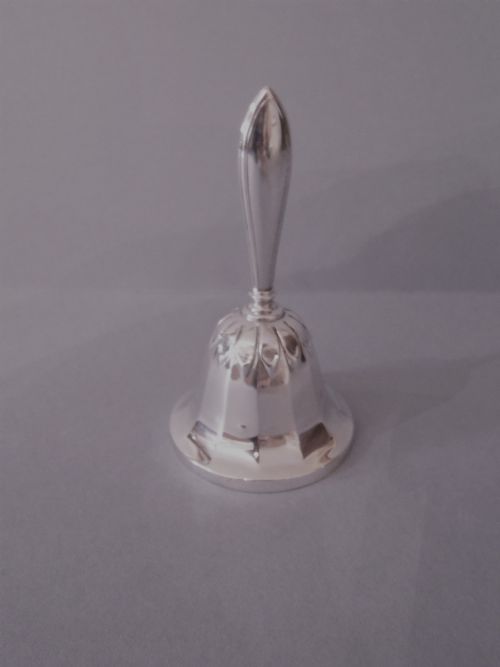 ANTIQUE SOLID SILVER TABLE BELL 1924 - ADDITIONAL PHOTO 3