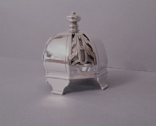 ANTIQUE SILVER RECEPTION OR SHOP BELL - ADDITIONAL PHOTO 1