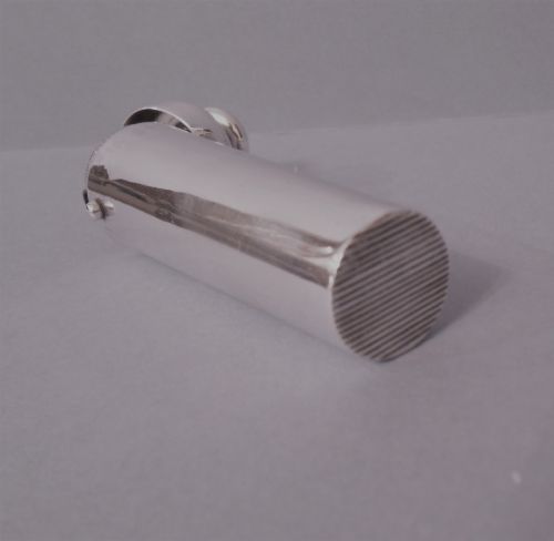 ANTIQUE EDWARDIAN SOLID SILVER 'HUNTING HIP FLASK' NOVELTY VESTA - ADDITIONAL PHOTO 1