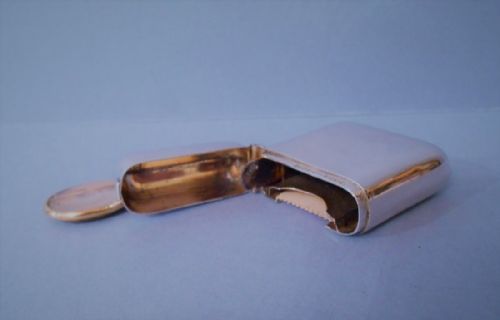 ANTIQUE SILVER COMBINATION VESTA AND STAMP CASE - ADDITIONAL PHOTO 1