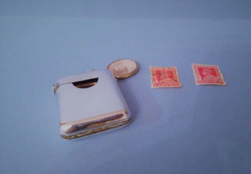 ANTIQUE SILVER COMBINATION VESTA AND STAMP CASE - ADDITIONAL PHOTO 5