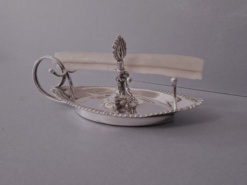 unusual antique solid silver wax jackstand 1902 - CATEGORY: ANTIQUE SILVER - DATED EDWARDIAN