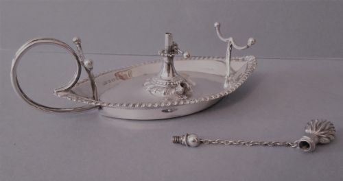 UNUSUAL ANTIQUE SOLID SILVER WAX JACKSTAND 1902 - ADDITIONAL PHOTO 3