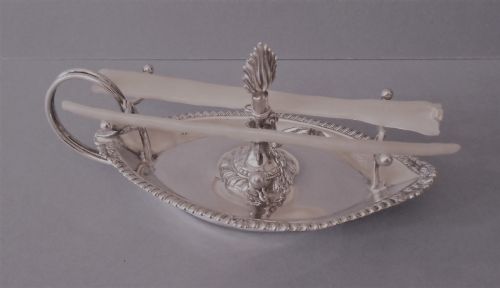 UNUSUAL ANTIQUE SOLID SILVER WAX JACKSTAND 1902 - ADDITIONAL PHOTO 5