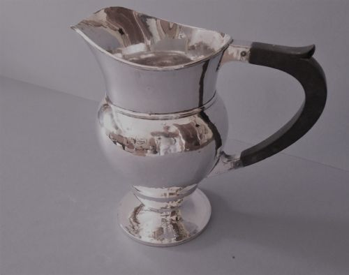ANTIQUE SOLID SILVER ARTS CRAFTS HAMMERED WATER EWERJUG - ADDITIONAL PHOTO 1