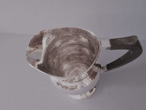 ANTIQUE SOLID SILVER ARTS CRAFTS HAMMERED WATER EWERJUG - ADDITIONAL PHOTO 2