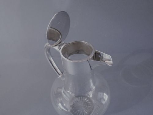 ANTIQUE VICTORIAN SOLID SILVER MOUNTED CLARET JUG - ADDITIONAL PHOTO 1