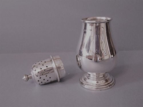 ANTIQUE SOLID SILVER SUGAR CASTOR - ADDITIONAL PHOTO 2
