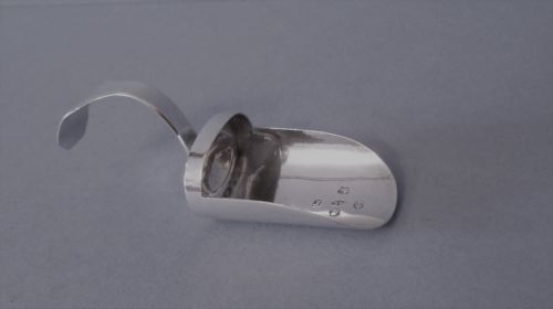 excellent antique georgian solid silver caddy spoon - CATEGORY: ANTIQUE SILVER - DATED GEORGIAN