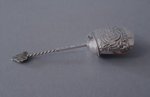 GORGEOUS ANTIQUE VICTORIAN SOLID SILVER CADDY SPOON - ADDITIONAL PHOTO 2