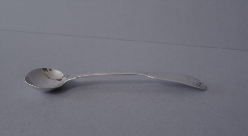 ANTIQUE GEORGE III SOLID SILVER SALT SPOON 1805 - ADDITIONAL PHOTO 2