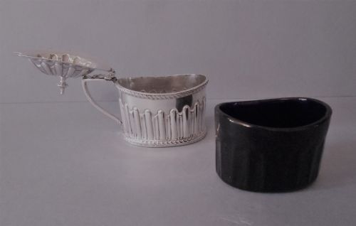 SOLID SILVER MUSTARD WITH SPOON - ADDITIONAL PHOTO 3