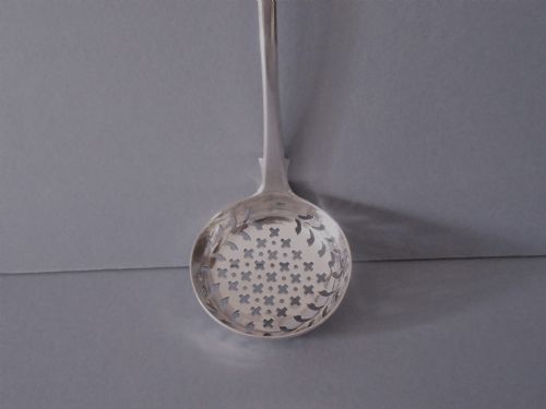ANTIQUE SILVER GEORGE III SIFTER SPOON 1817 - ADDITIONAL PHOTO 1