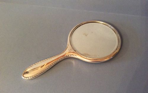 ANTIQUE STERLING SILVER TORTOISESHELL HAND MIRROR 1924 - ADDITIONAL PHOTO 2