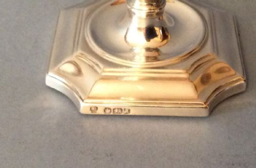 ANTIQUE SOLID SILVER TAPER OR CANDLESTICK - ADDITIONAL PHOTO 2
