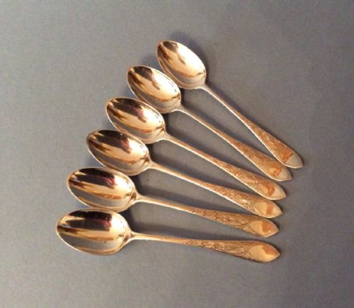 SIX ANTIQUE SILVER VICTORIAN GLASGOW TEASPOONS - ADDITIONAL PHOTO 4