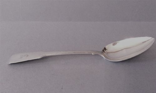 ANTIQUE GEORGE III SILVER SERVINGTABLESPOON - ADDITIONAL PHOTO 1