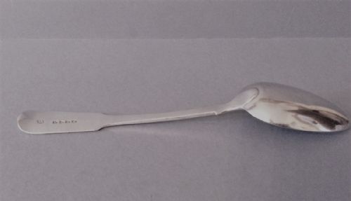 ANTIQUE GEORGE III SILVER SERVINGTABLESPOON - ADDITIONAL PHOTO 2