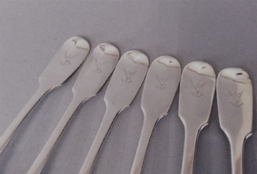 SET OF SIX ANTIQUE SOLID SILVER WILLIAM IV DINNER FORKS - ADDITIONAL PHOTO 4