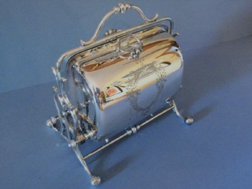 VICTORIAN SILVER PLATED BISCUIT BOX - ADDITIONAL PHOTO 2