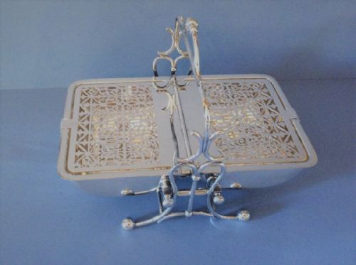 VICTORIAN SILVER PLATED BISCUIT BOX - ADDITIONAL PHOTO 4