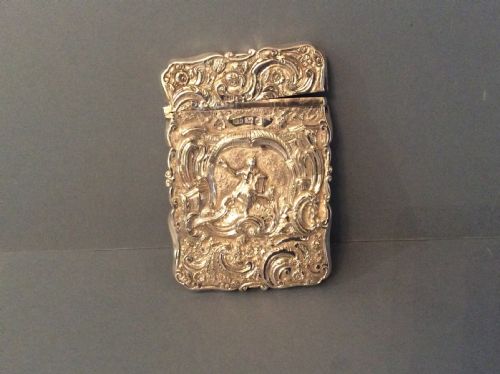 SOLID SILVER CARD CASE NATHANIAL MILLS - ADDITIONAL PHOTO 1