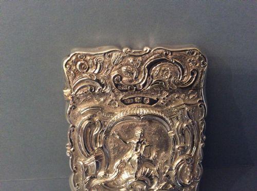 SOLID SILVER CARD CASE NATHANIAL MILLS - ADDITIONAL PHOTO 2
