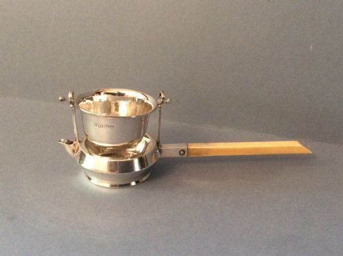 ANTIQUE SOLID SILVER TEA STRAINER ASPREY - ADDITIONAL PHOTO 4