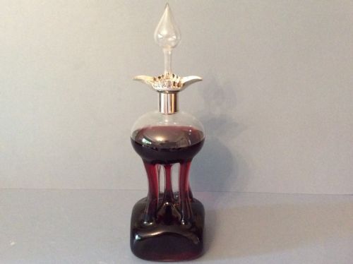 ELEGANT EDWARDIAN SOLID SILVERRIMMED DECANTER 1901 - ADDITIONAL PHOTO 6