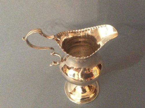 ANTIQUE SOLID SILVER GEORGIAN JUG - ADDITIONAL PHOTO 1