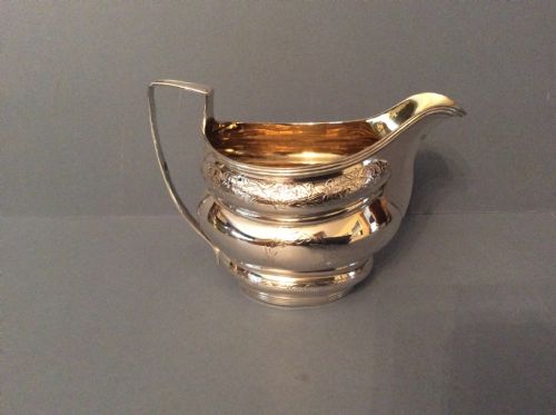 ANTIQUE GEORGIAN SOLID SILVER CREAM JUG - ADDITIONAL PHOTO 1