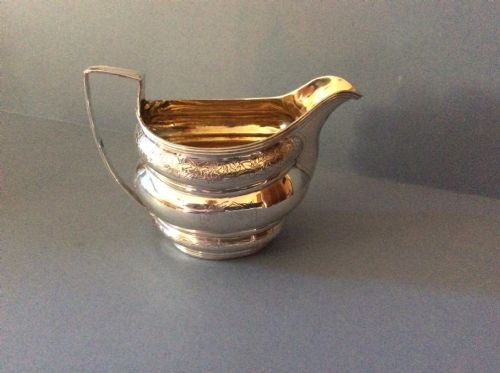ANTIQUE GEORGIAN SOLID SILVER CREAM JUG - ADDITIONAL PHOTO 4