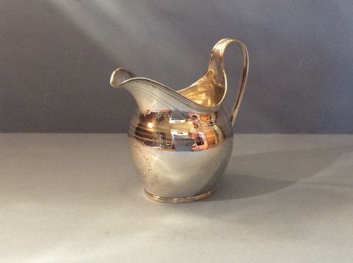 ANTIQUE SOLID SILVER GEORGIAN CREAM JUG 1799 - ADDITIONAL PHOTO 3