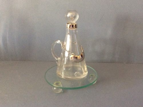 antique edwardian solid silver rimmed whisky noggin label - CATEGORY: ANTIQUE SILVER - DATED EDWARDIAN