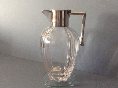 ANTIQUE VICTORIAN SOLID SILVER LIDDED CLARET JUG - ADDITIONAL PHOTO 1