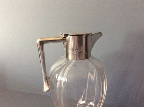 ANTIQUE VICTORIAN SOLID SILVER LIDDED CLARET JUG - ADDITIONAL PHOTO 4
