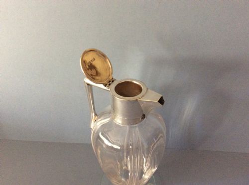 ANTIQUE VICTORIAN SOLID SILVER LIDDED CLARET JUG - ADDITIONAL PHOTO 5