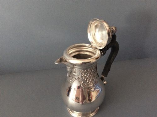 ANTIQUE EDWARDIAN SOLID SILVER HOT WATER JUG - ADDITIONAL PHOTO 3