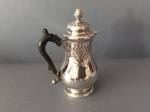 ANTIQUE EDWARDIAN SOLID SILVER HOT WATER JUG - ADDITIONAL PHOTO 6
