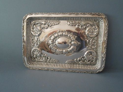 ANTIQUE SOLID SILVER DRESSING TABLE TRAY 1911 - ADDITIONAL PHOTO 3