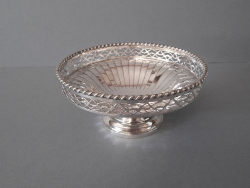 pretty antique solid silver comport 1936 - CATEGORY: ANTIQUE SILVER - DATED 1930