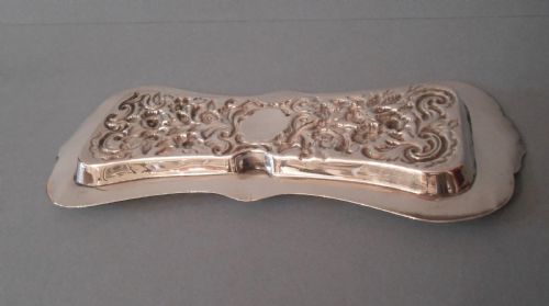 EXCELLENT HEAVY SOLID SILVER PEN TRAY 1900 - ADDITIONAL PHOTO 4