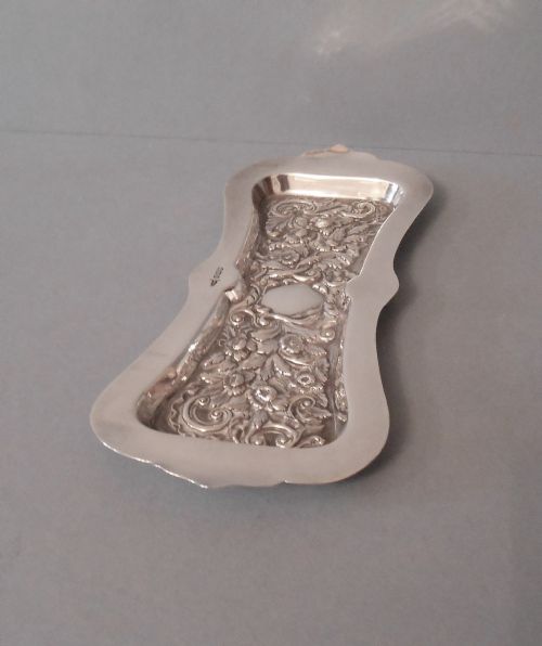 EXCELLENT HEAVY SOLID SILVER PEN TRAY 1900 - ADDITIONAL PHOTO 5